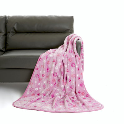 Animal Print Outdoor Fleece / Microfiber Pet Blanket