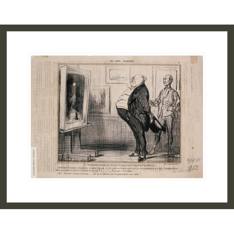 «Ces Bons Parisiens: M. Prudhomme visitant les ateliers…» par Honoré Daumier, impression giclée encadrée
