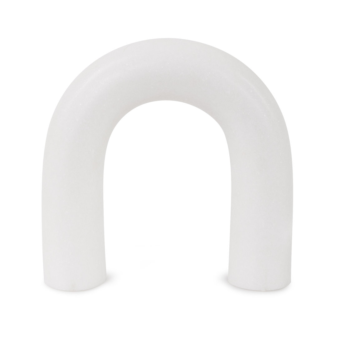 Contemporary Matte White Marble Uni Sculpture Wade Logan®