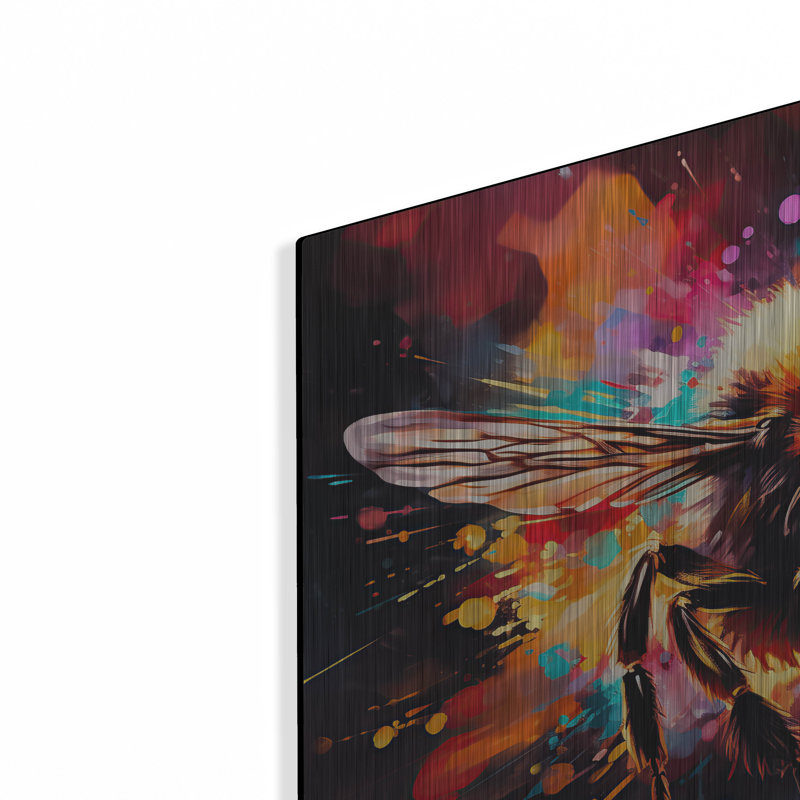 Art mural en bois August Grove® «Bee Paint» par Momart, H 12 po x l 16 po
