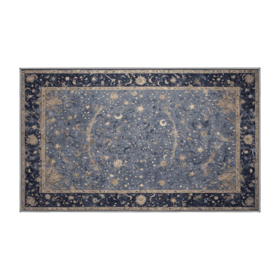Machine Washable Gray Area Rug