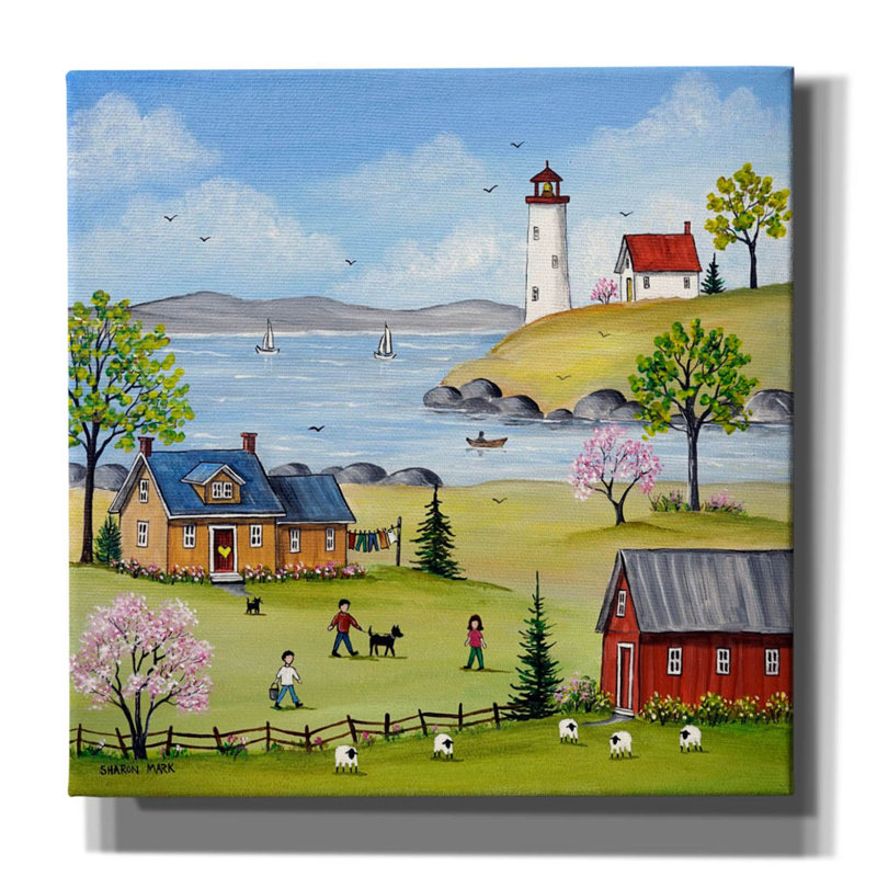 «Drost at the bay on Canvas» par Sharon Mark, reproduction, H 37 po x l 37 po x P 1,5 po