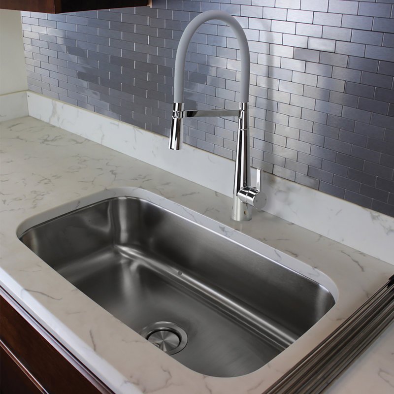 Transolid Bell'arte Pull Down Kitchen Faucet, Polished Chrome/Gray