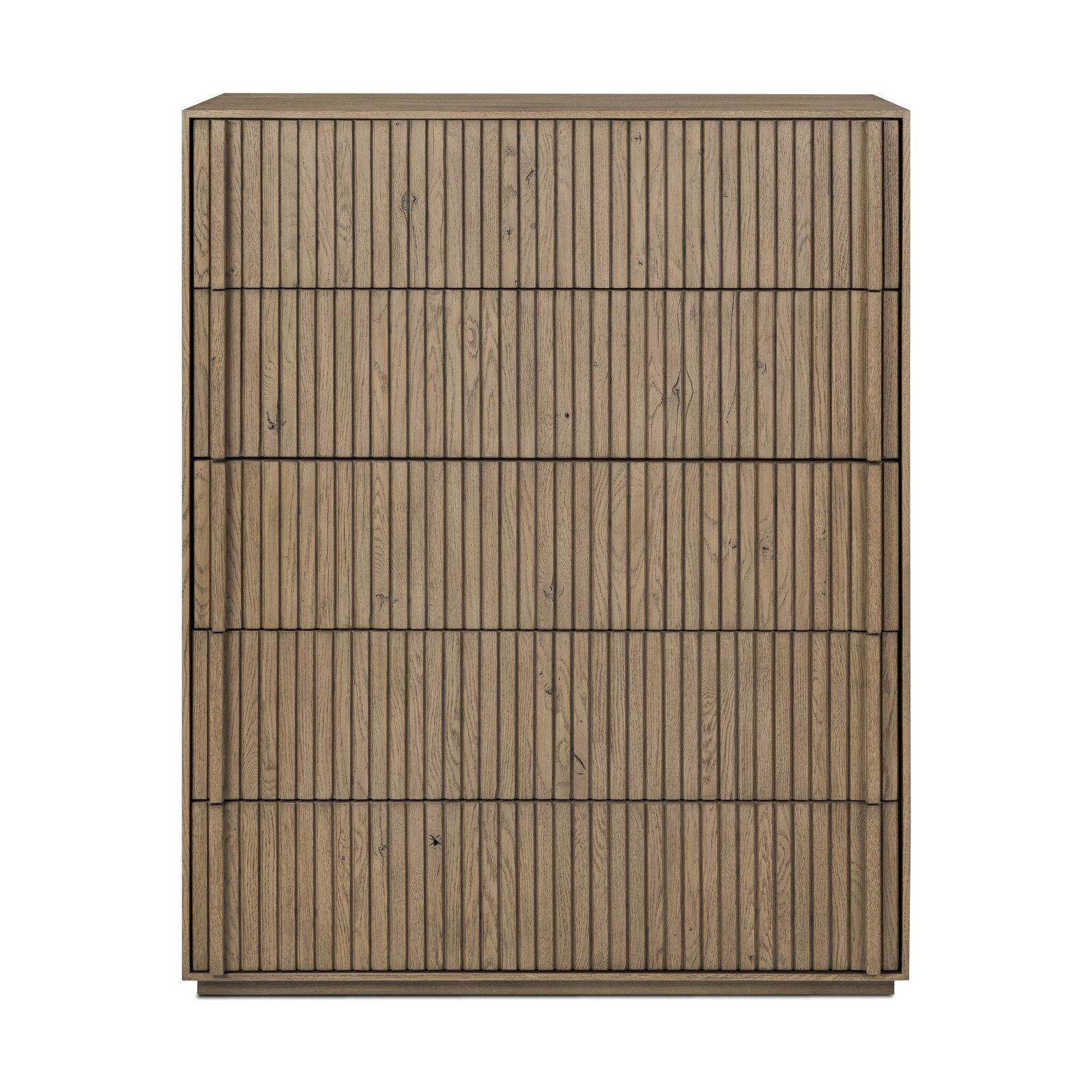 Leo 5 Drawer Dresser, Rustic Grey