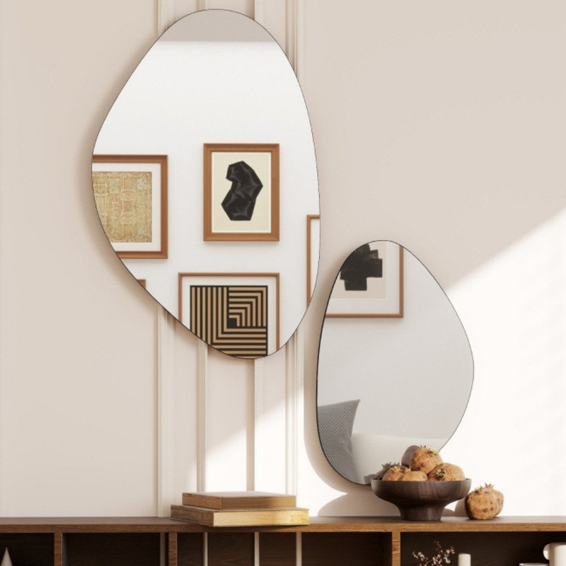 Glass Arch Wall Makeup / Shaving Mirror