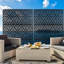 Écran d'intimité en métal H 76 po l noir. Améliorez-vous dans divers environnements. Cloison autoportante pour terrasse et balcon. Fabrication en acier. Polyvalent pour la zone d'alimentation des oiseaux de jardin. Facile à installer - Améliorez-121640226