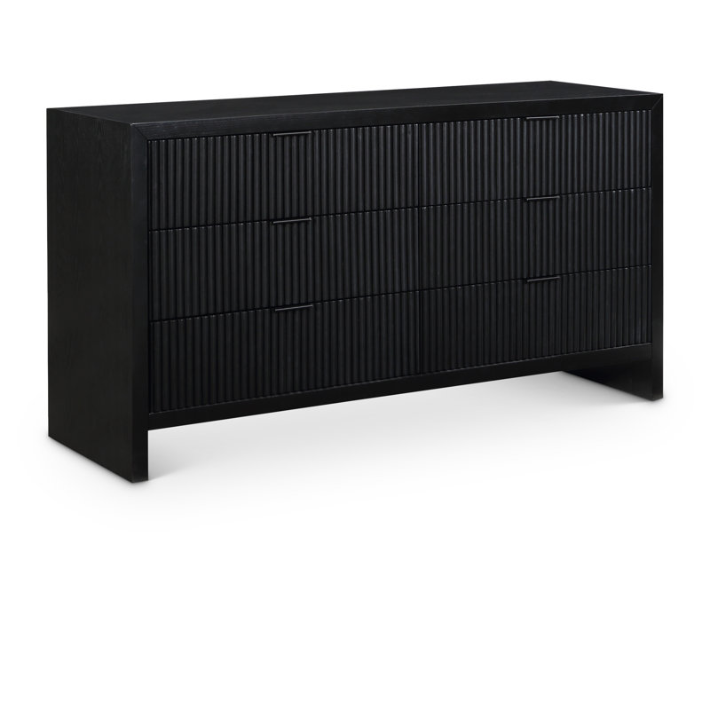 Commode 6 tiroirs Fairfax, Noir