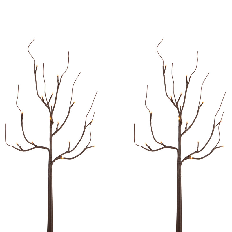 27" Brown LED Branch Set with Timer
