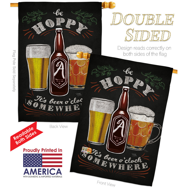 Double Sided 40'' H x 28'' W Polyester Flag Set