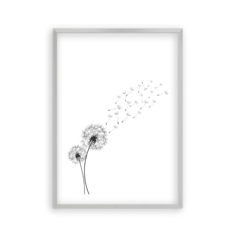 Print, 61 cm H x 43 cm W x 2.5 cm D, Matt Silver Frame