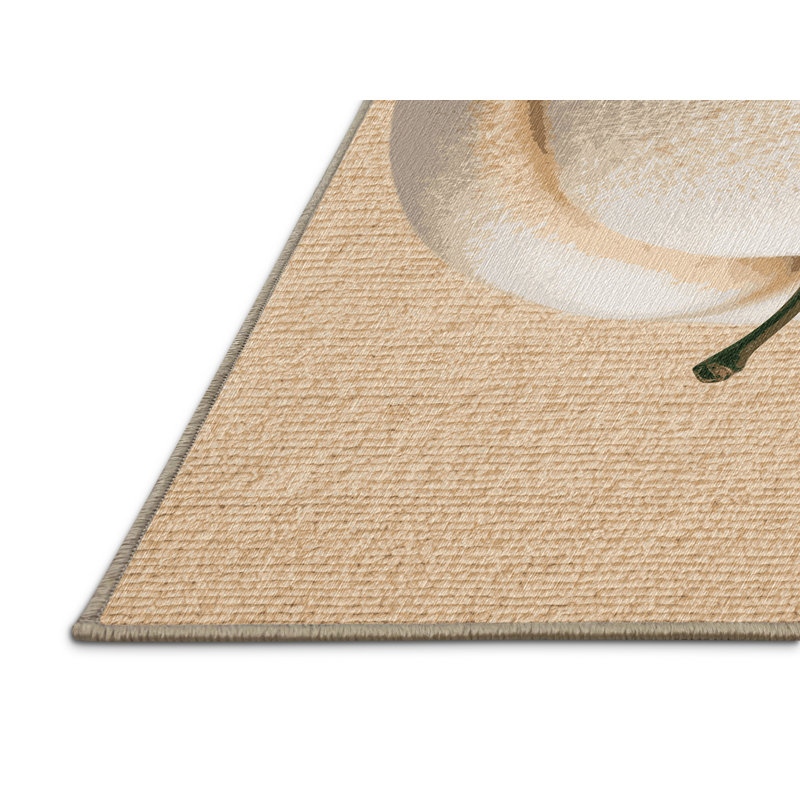  Tapis lavable pêche et fruits blancs, Tapis de couloir 2 pi x 4 pi