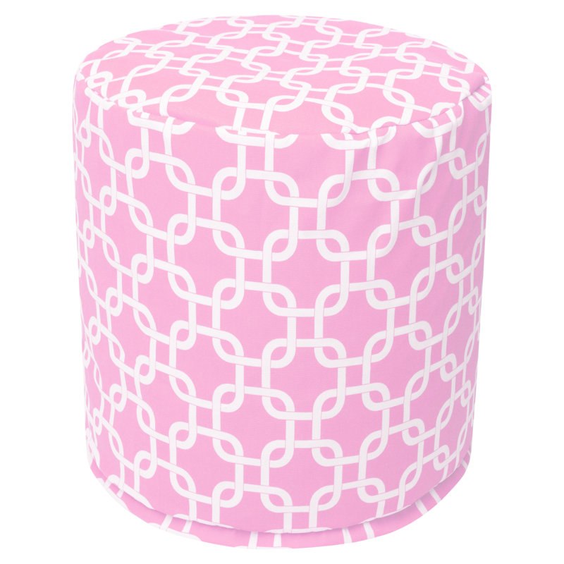 Roysum Upholstered Pouf, Soft Pink