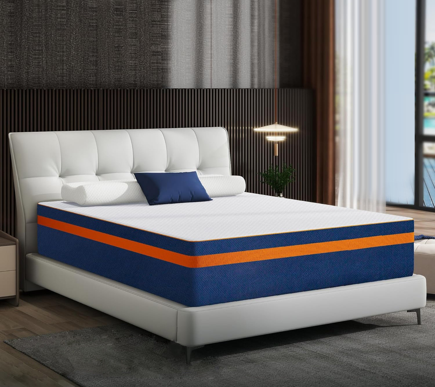 FANGFLOWER King Size Mattress 14" Queen Memory Foam Bed Mattresses ...