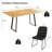 Kitchen Dining Set, Extendable Dining Table with Upholstered Dining Chairs-124957671