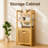 Nasira Solid Wood 15" W Bamboo Freestanding 4 Tire Linen Cabinet Storage with Laundry Hamper
