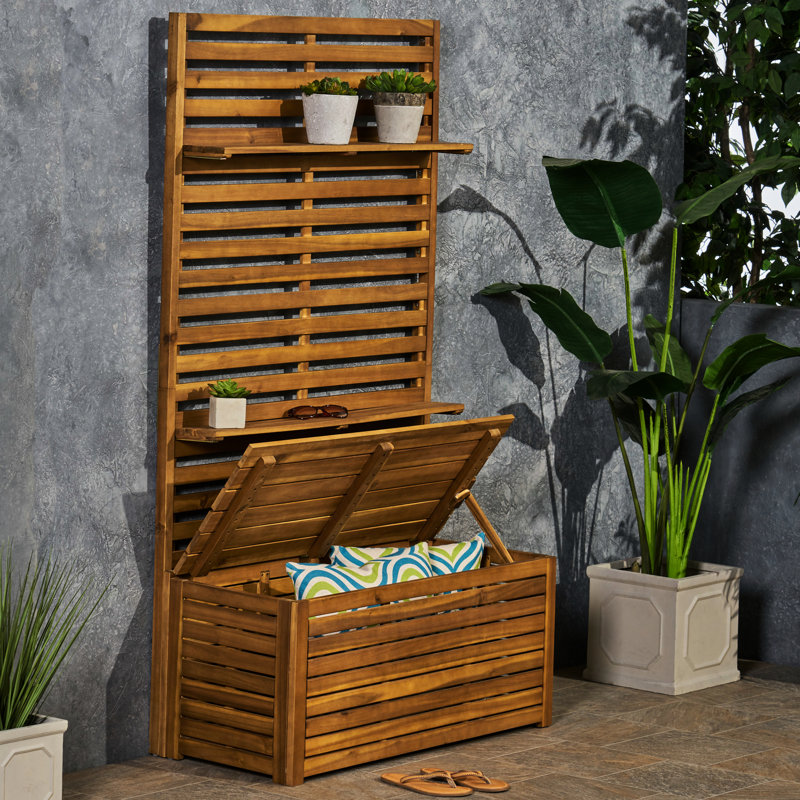 Banc en bois avec support de rangement - Finition de l'apparence du vestibule H 67,63 po x l 37,39 po x P 17,54 po