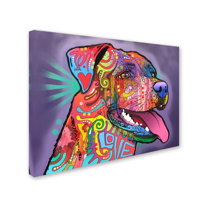 « happy lab », reproduction d’impression sur toile tendue, H 14 po x l 19 po