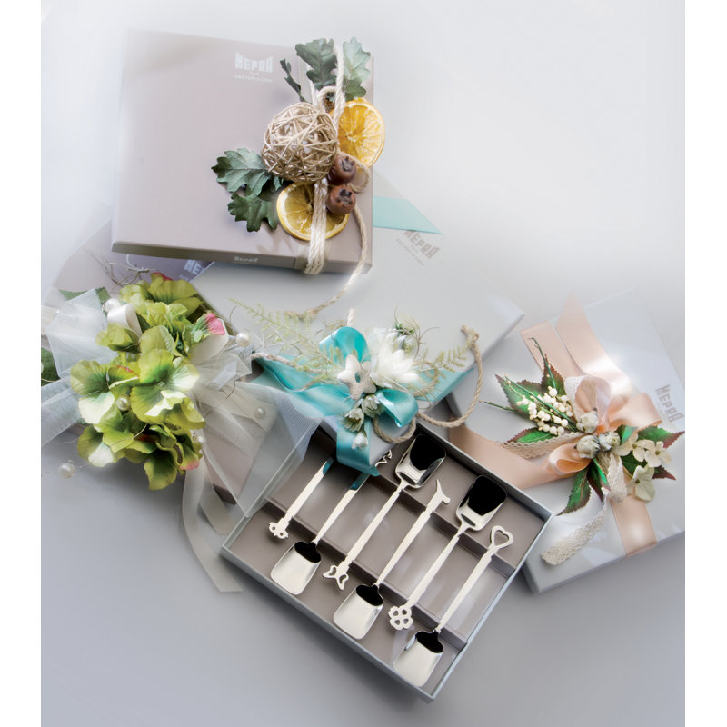Evento Gift Box - Stainless Steel Ice-Cream Spoon - 6 Pcs.