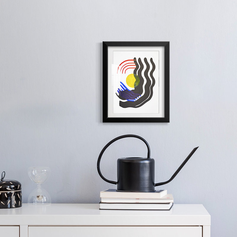 Shifting III -Framed Print, 28.5" H x 20.5" W, Black