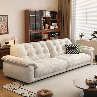 Coussin de canapé modulaire en chenille blanc