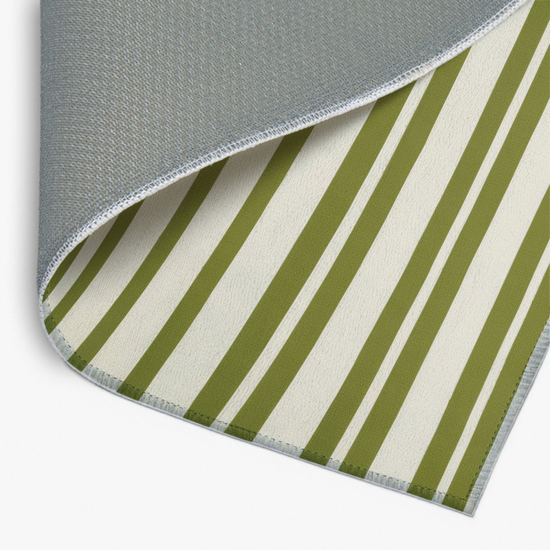 HorizontalStripes Beige Indoor and Outdoor Area Rug, Rectangle 2' x 3'