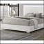 Mobilier de chambre contemporain avec lit à tête large et tête de lit à DEL avec finition UV 1pc