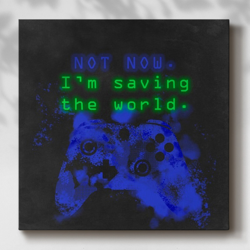 Control Freak III-Gallery Wrapped Canvas, 24" H x 24" W x 1.5" D