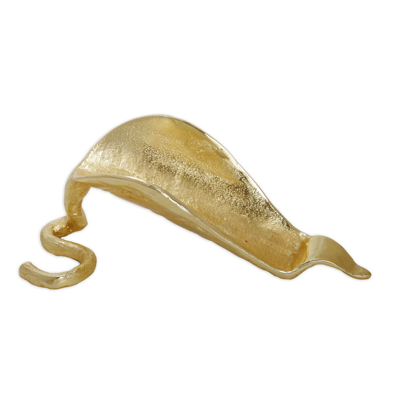 Support à vin feuille d'or