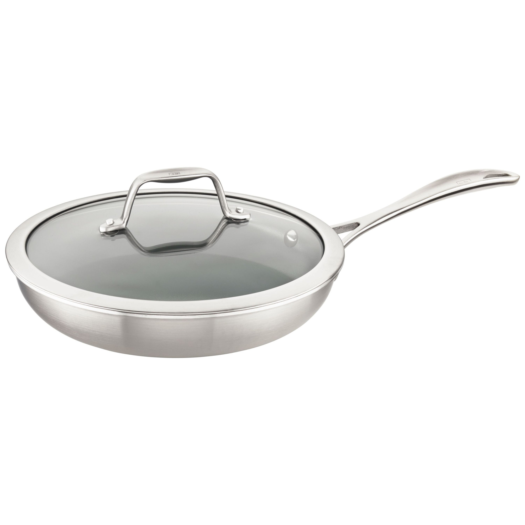 ZWILLING Spirit 3-ply 9.5-inch Stainless Steel Ceramic Nonstick Fry Pan with Lid