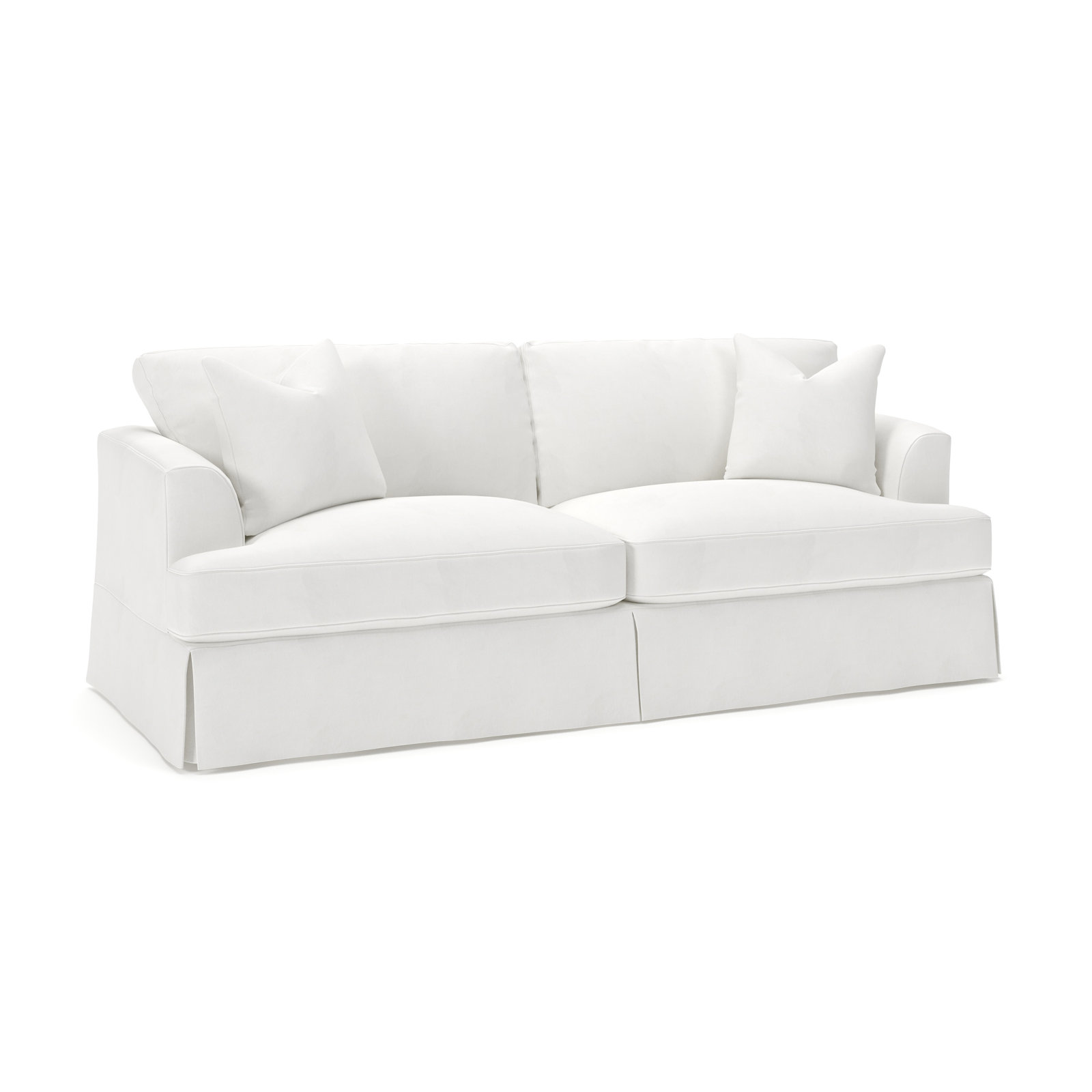 Lucia 92.5'' Upholstered Sofa, Classic Bleach White Twill