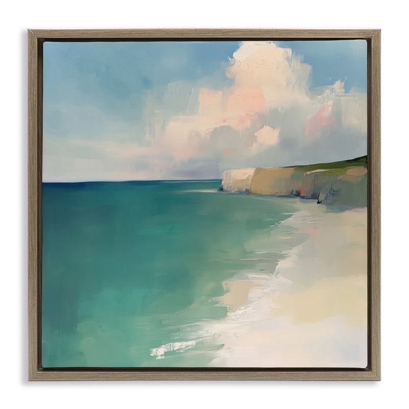 Cadre flottant Horizons Expression, design par Annabelle Hall, H 18 po x l 18 po, Cadre flottant orme Montalcino