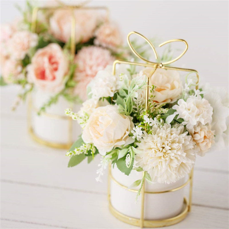 Peony Arrangement in Pot, White 
