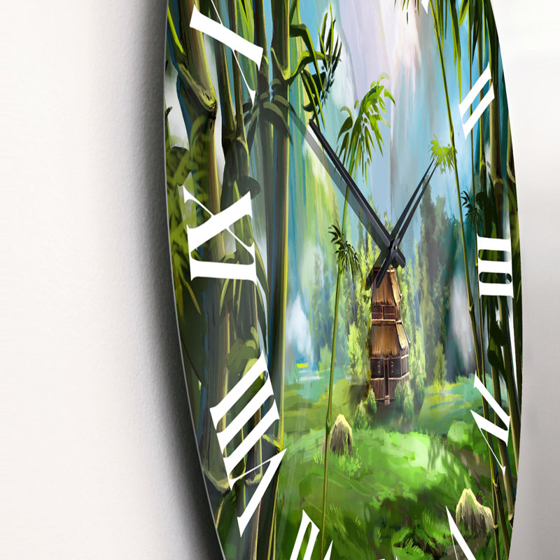 The House in Bamboo Forest - Horloge murale, Moyen