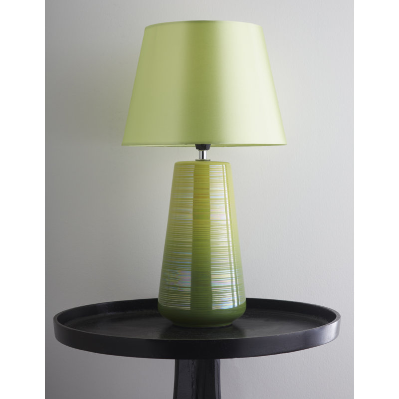 Bryndan Ceramic Table Lamp, Green