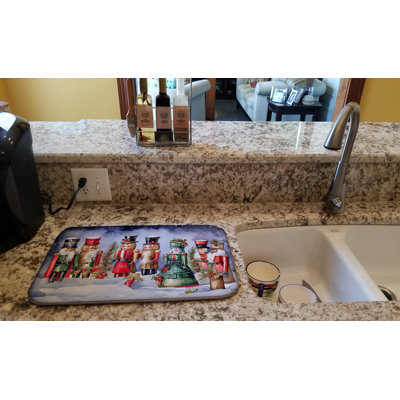 Christmas Nutcrackers Dish Drying Mat