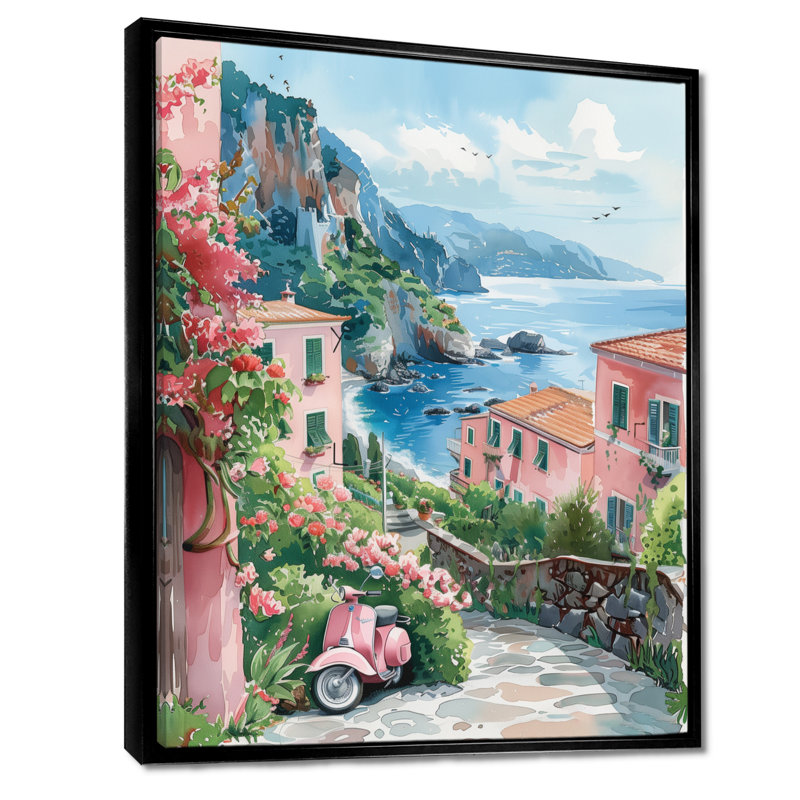 Savoie - Italie, décoration murale, Cadre flottant noir, H 12 po x l 20 po