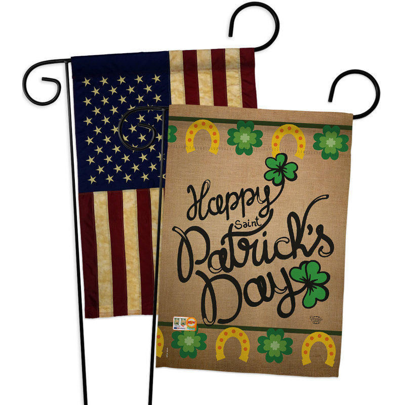 Double Sided 18.5'' H x 13'' W Polyester St. Patrick's Day Garden Flag