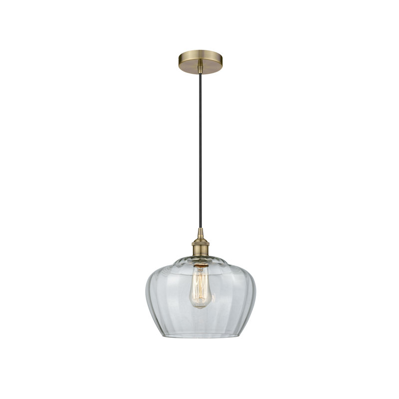 Patrina - Mini bronze suspendu - Bronze huilé, Transparent, Gold/Oil Rubbed Bronze