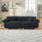 Yore 89" Velvet Upholstered Sofa with Channel Tufting & Throw Pillows-114611263