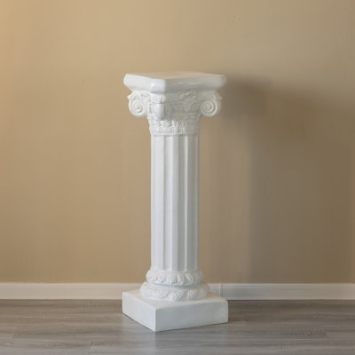 Fiberglass White Plinth Roman Style Piller Pedestal Vase Stand- Photography Props