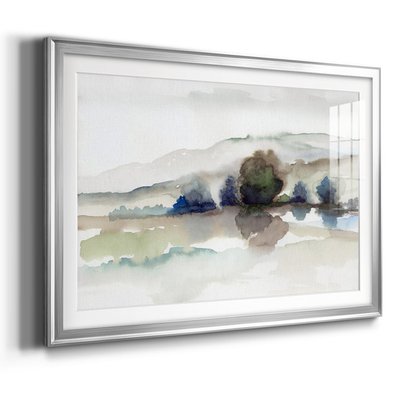 «Morning Morning II», reproduction d'art encadrée, Argent, H 30 po x l 44 po x P 1,5 po