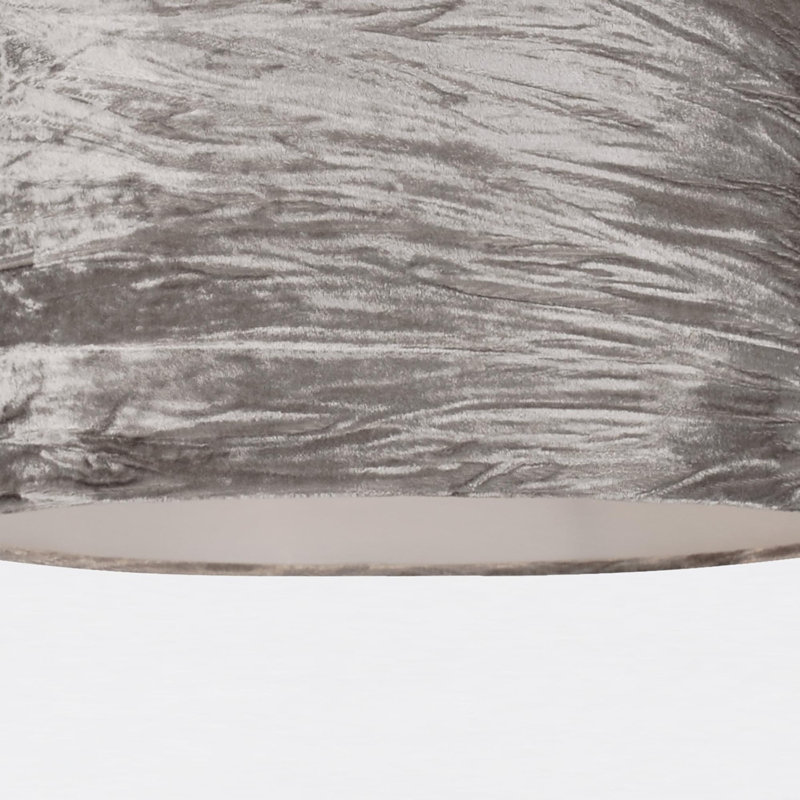 20cm H Fabric Drum Pendant Shade, Grey
