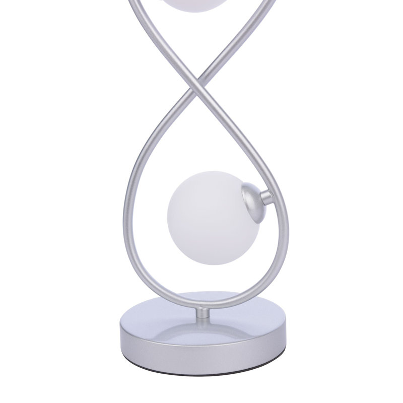 Metal Table Lamp, Silver