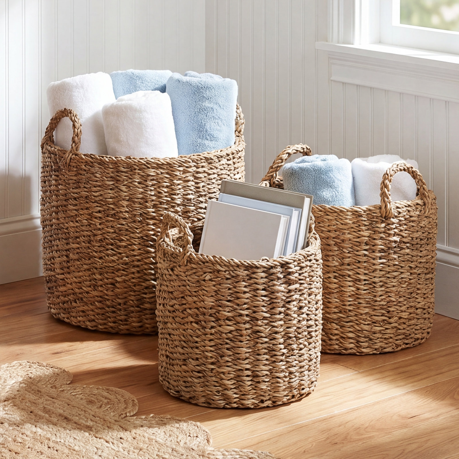 Evalena Seagrass Decorative Basket