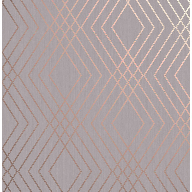 Eads 10.05m x 53cm Roll, Grey/Rose