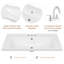 Meuble-lavabo avec comptoir d'évier 30 po Garvveer, armoire de salle de bain avec tablette de rangement ouverte et deux tiroirs