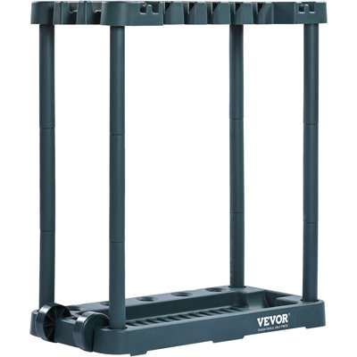 Rangement pour outils de jardin, 10 fentes, support pour outils de jardin pour l'organisation et le rangement du garage, support pour outils à long manche / râteau / balai / pelle, organisateur de support pour outils de jardin en PP pour cour, remise, extérieur