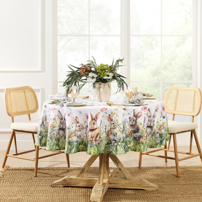 Farrel Bunny Blossom Easter Spring Tablecloth