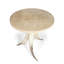 Cream Cow Hide Top Horn End Table