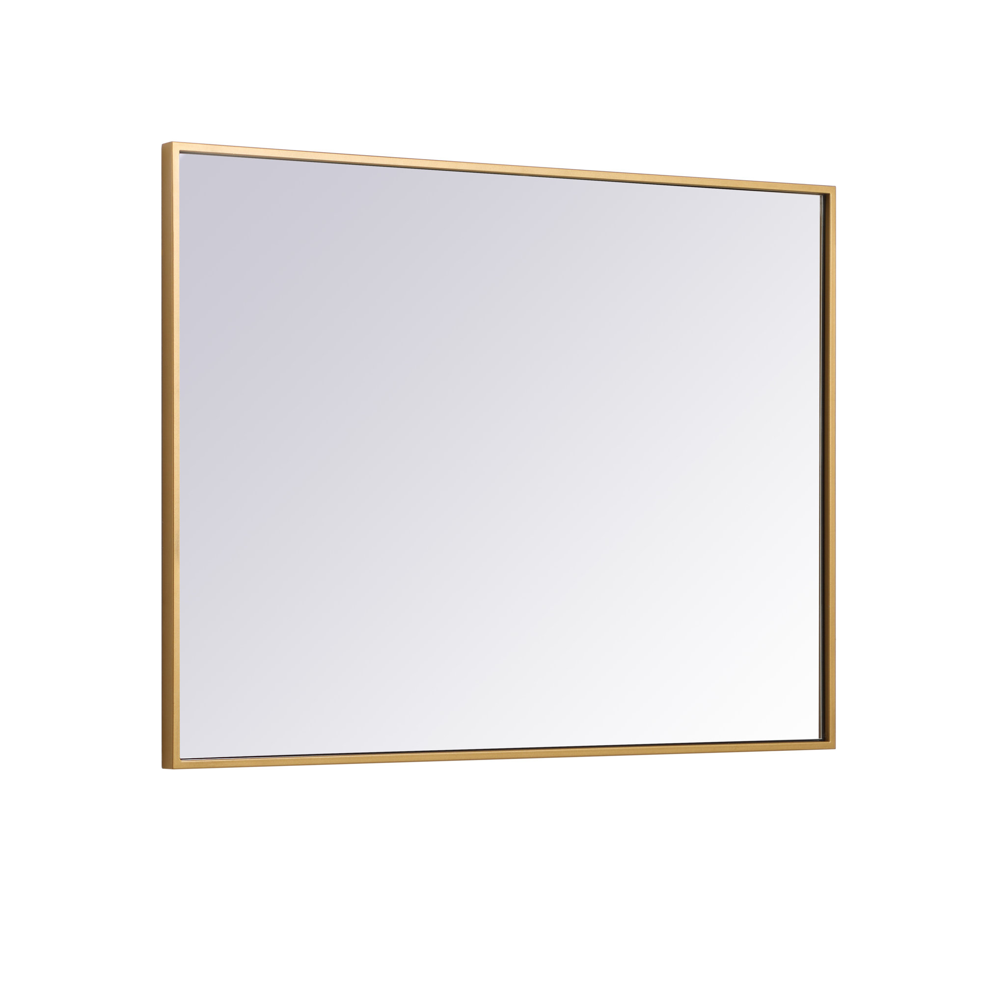 Sabine Metal Rectangle Wall Mirror, Brass, 36" x 27"